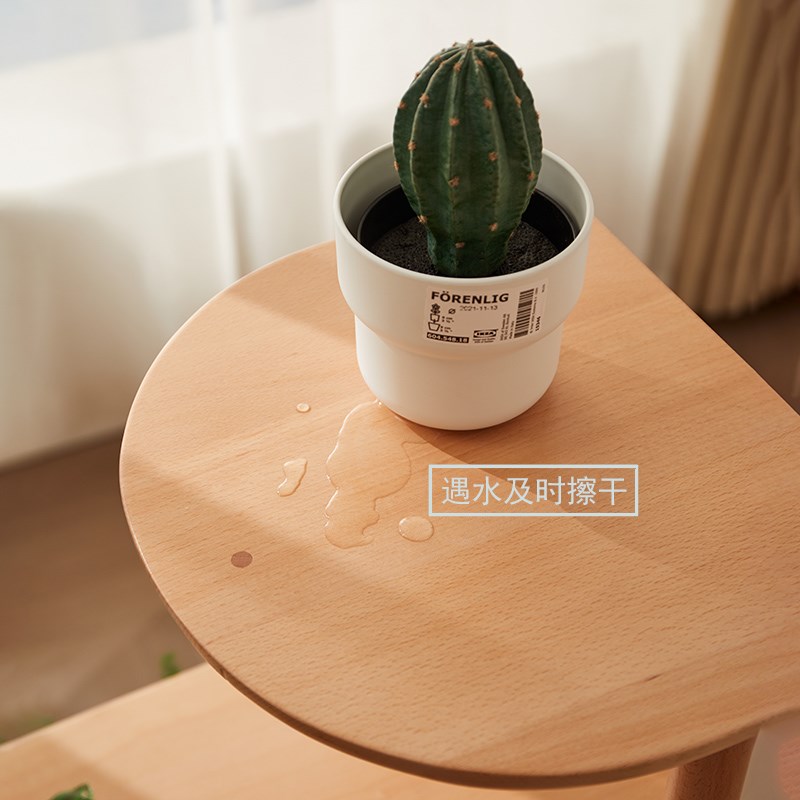 现代实木床头柜小户型可移动卧室置物边几多层底部万向轮设计