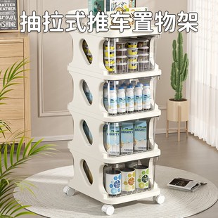 零食柜可O移动玩具宝宝收纳架 收纳柜零食小推车婴儿置物架抽屉式