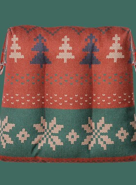 电加热红色复古小鹿包围连体椅垫靠垫加厚坐垫办公室保暖发热座垫