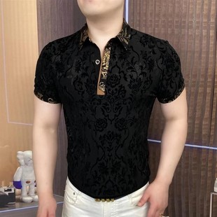 梦g幻玫瑰夏季 薄款 洪启轻奢男装 PDolo衫 修身 潮流百搭高品质POLO衫