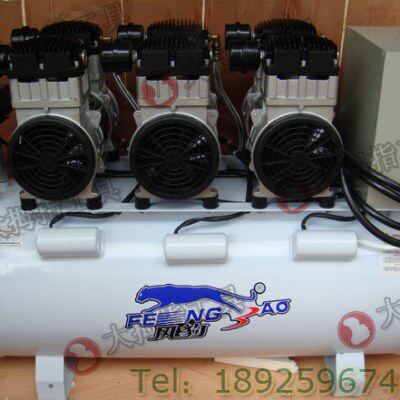 上海风豹420/7静音无油空压机气泵3.6KW冲气泵六缸气泵空气压缩