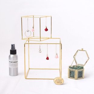 2018金属仿金色电镀款 立方体多边形架子展示架饰品架首饰架陈列道