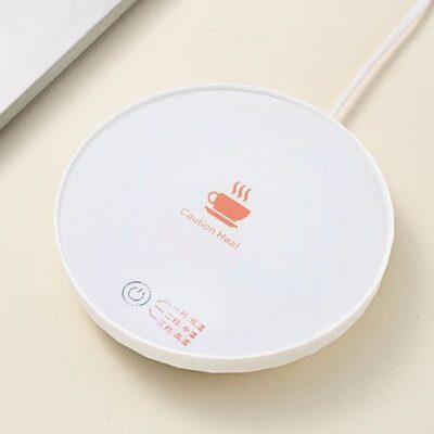 圆形杯垫礼品插电加热可调温全自动电热陶瓷盒装快速恒温保温喝水