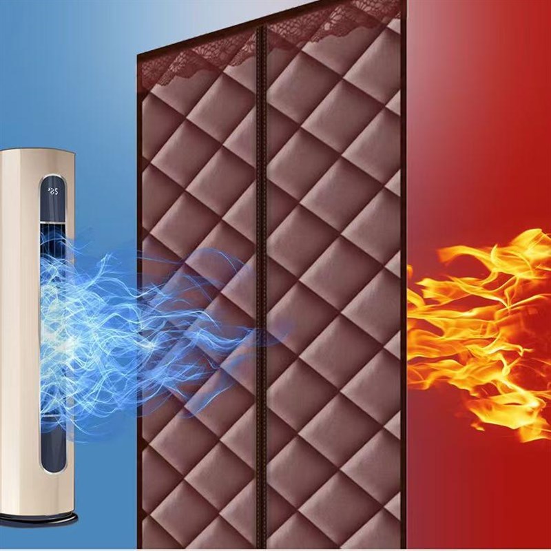 冬季新款加厚棉门帘免打孔安装遮挡房间客厅保温门帘保Y暖隔音防