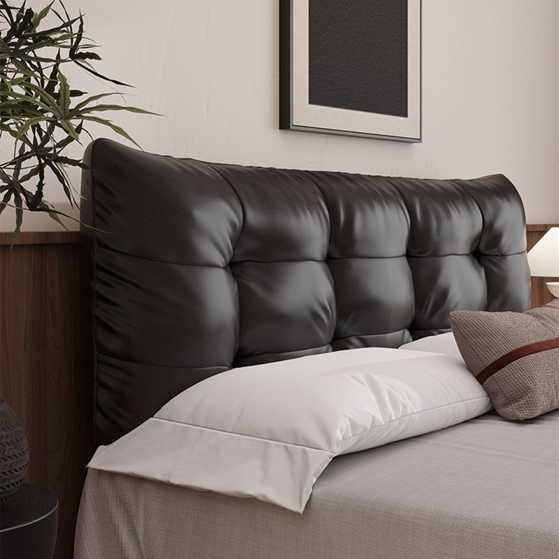 蜡油皮床头靠垫可拆洗软包大靠背皮革靠枕卧室T榻榻米床上靠背垫
