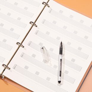 六线谱本吉他专用六线谱本六线谱本吉他写谱夹本活页翻页6线谱本