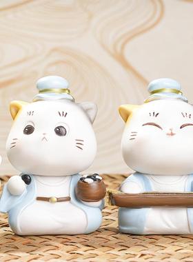 国子监的猫国风国潮小摆件办公室桌面创意可爱装饰品节日送礼好物