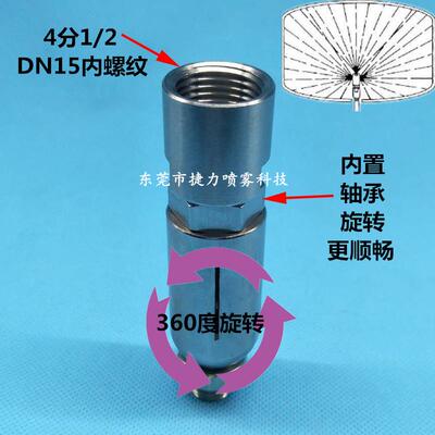 厂家直销19250型旋转式瓶罐清洗喷嘴1/2内螺纹连接管道水桶清洗