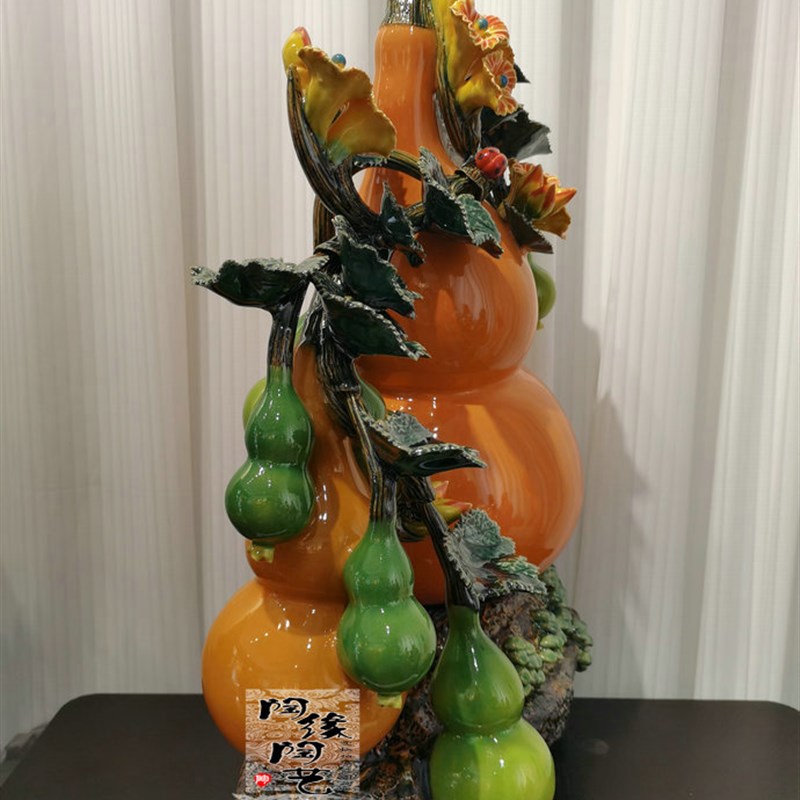 陶瓷工艺品 石湾公仔 葫芦 福临门