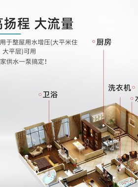 威乐UNEH家用全自动增压泵高层冷热水循环泵自来水管道加压