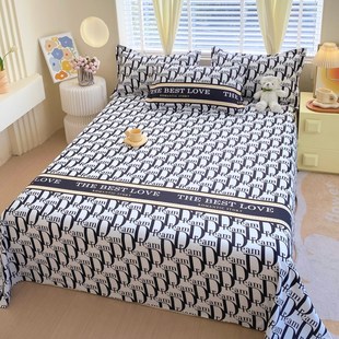 斜纹床单加密被单单件三件套春夏宿舍家用棉柔1.5米1.8m单双人床