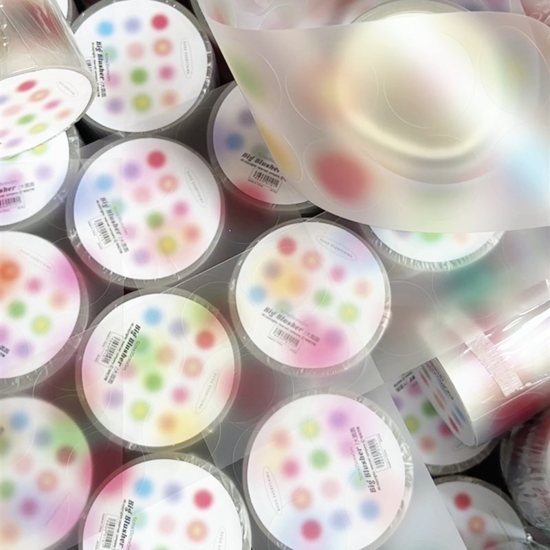 (现货)透明感大圆点咕咕万物咕卡点缀基础装饰模切胶带盐系贴纸