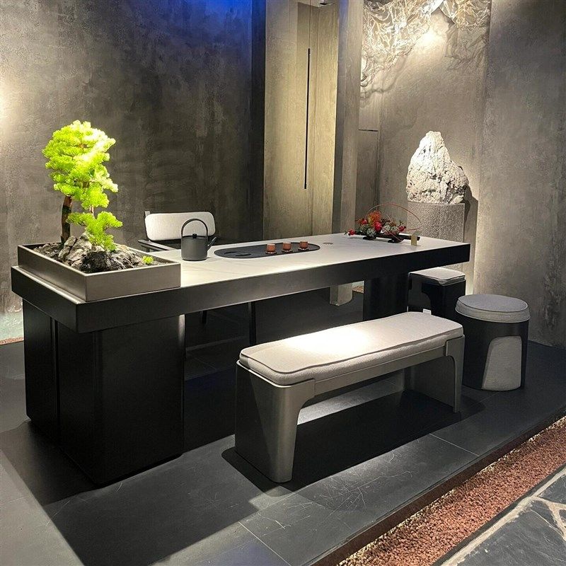 新茶桌椅岩板家用实木茶台设计师茶楼茶室泡茶桌,住宅家具,家用茶台/茶桌,淘宝优惠券,粉丝福利购,淘宝优惠卷