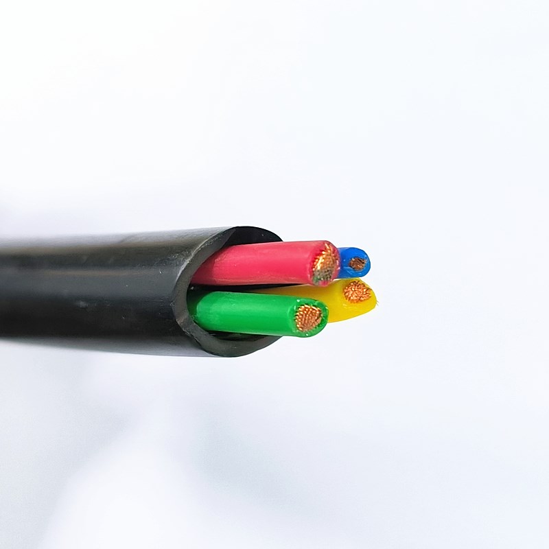 起帆电线YJVR4芯3*4+1*2.5平方软电缆3*4+1*1.5平方国标三相四线