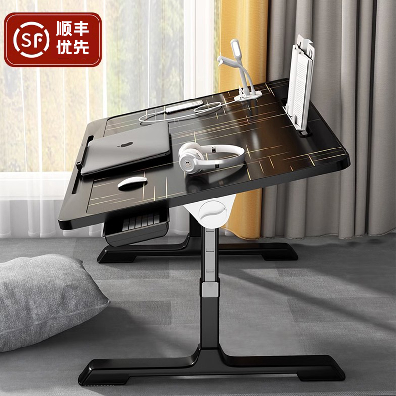床上小桌子折叠书桌升降电脑桌学习桌笔记本支架膝上桌懒人卧室飘