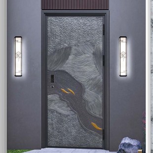 高端铸铝门防盗门自建房别墅一门一景子母门入户门单门精雕铸铝门
