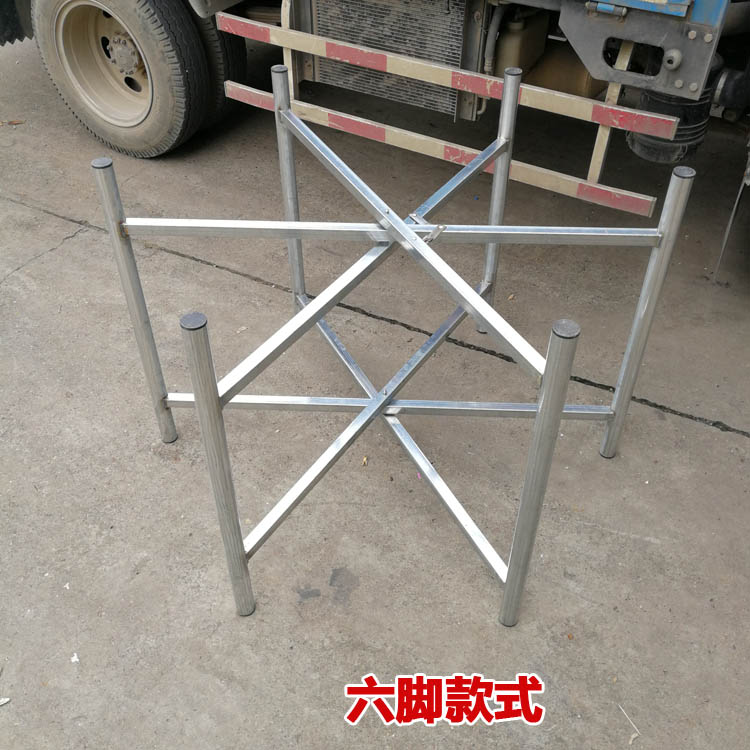 圆桌铁支架折叠腿铁桌脚餐桌架家用圆桌可折叠台脚桌子支撑子