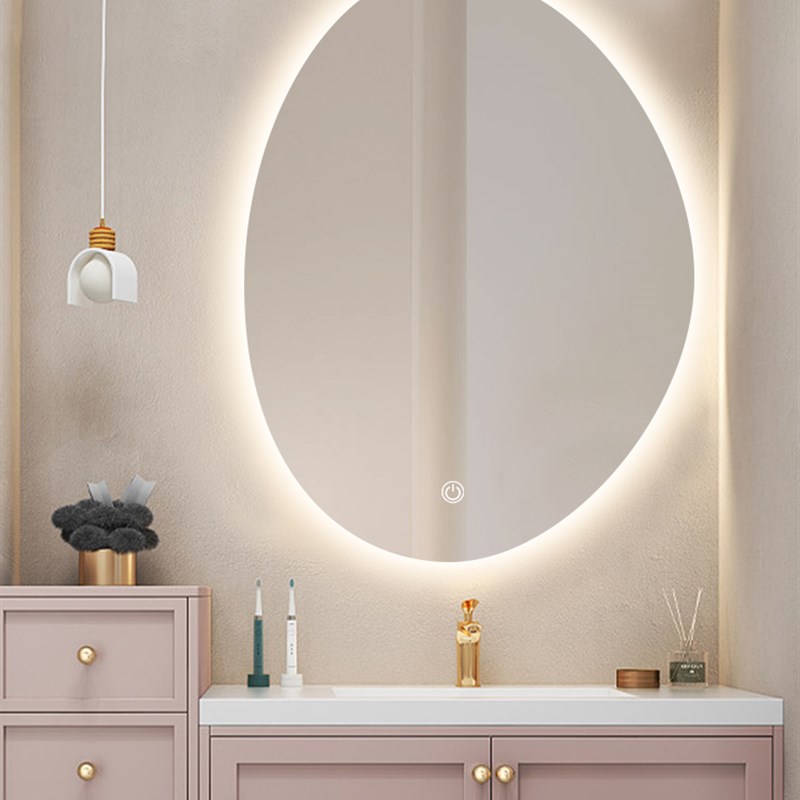 led浴室镜规则异形镜子卫生间智能镜梳妆镜子挂墙式洗手台灯镜