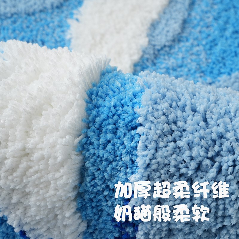 地毯卧室床边毯海浪in家用异形植绒地毯客厅沙发茶几毯