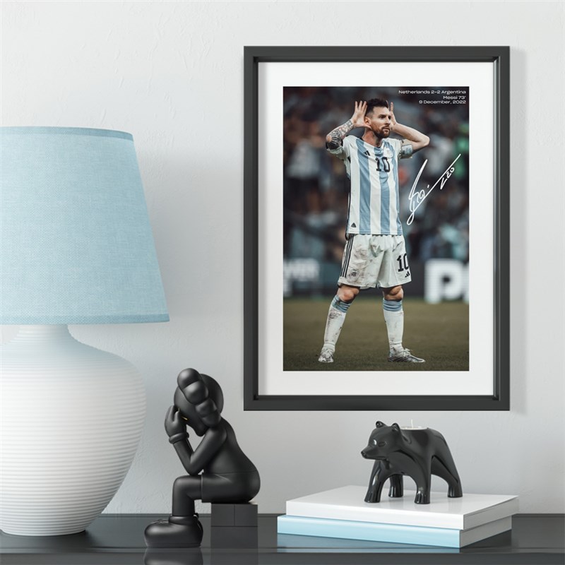 2022阿根廷梅西万众一心实木装饰相框照片墙桌摆挂框摆件酒吧壁画