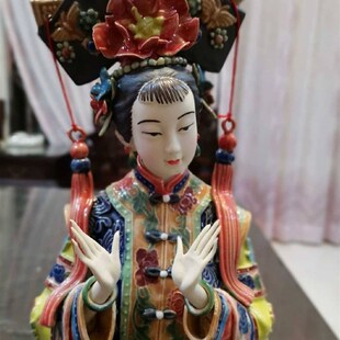 石湾陶瓷大家闺秀和棋精品古装仕女林伟东宫廷美女闺女