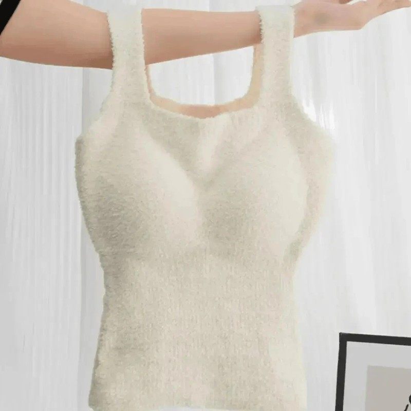 红佑STUDIO2t件秋冬带胸垫保暖内衣免穿文胸一体式加绒加厚打底衫