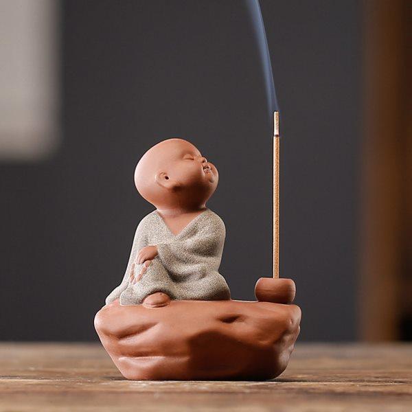 创意新中式小和尚线香炉室内香插香座檀香熏香炉香托香架茶宠摆件,家居饰品,香薰炉,淘宝优惠券,粉丝福利购,淘宝优惠卷