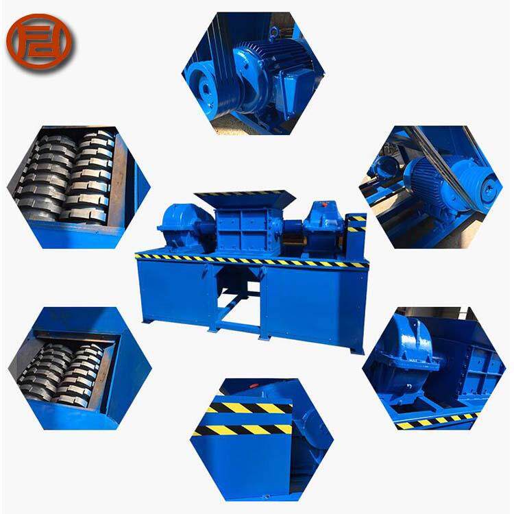 大型1000板材破旧机箱撕碎机塑料编织袋薄膜铁桶车架子轮胎撕碎机