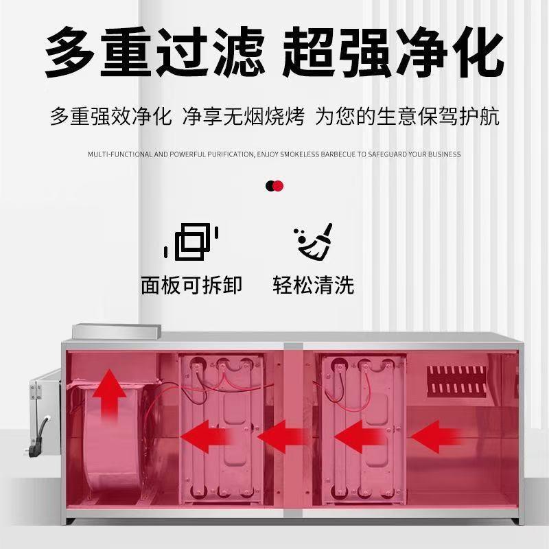 IZL三轮摆烧摊烤车台式户外市地夜移动净化器一体机无烟环摊保烧 - 实物图