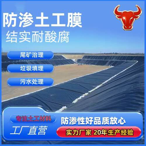 ZKM冶金尾工矿库土膜业堆浸池1.m5m防渗膜垃圾填矿埋场覆盖pe土工