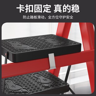 梯子架小型轻便三步梯凳字梯踏步爬梯收缩