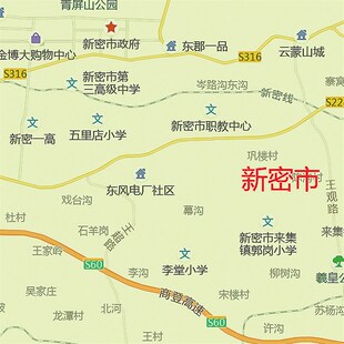 新款郑州市地图图办公室挂图高防水墙壁超大装饰画定制