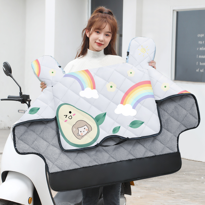 电动摩托车挡风被冬季加绒加厚电瓶电车冬天新款保暖防寒风罩防水