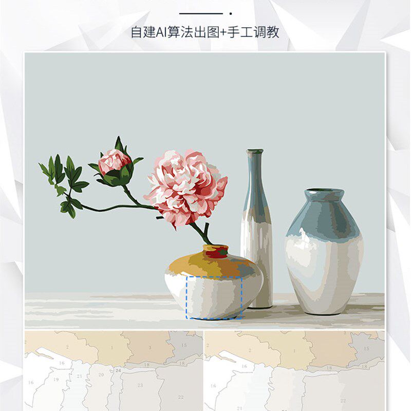 梵格油画填充解闷手工画手绘涂色装饰画解闷画画数字油画