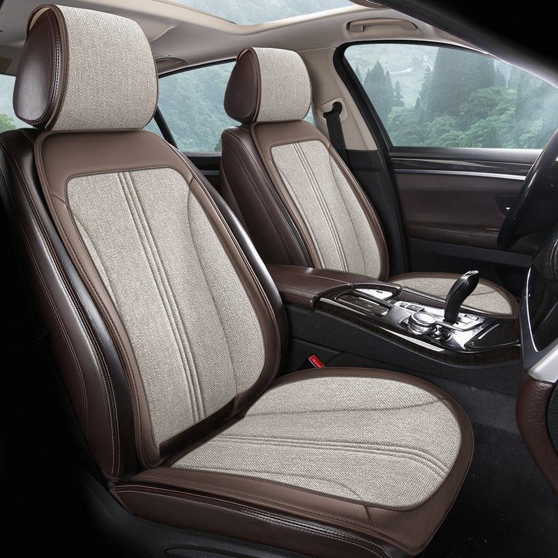 款亚麻汽车坐垫四季通用棉麻透气布座防滑椅垫半包马鞍垫,汽车用品/电子/清洗/改装,通用座套/座垫,淘宝优惠券,粉丝福利购,淘宝优惠卷