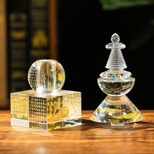 舍利塔水晶佛堂一切如来心秘密全身舍利宝箧印五轮塔小号佛塔
