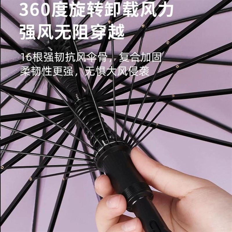 配色防水长柄雨伞女加固抗风男士自动大号带车载人大伞定制