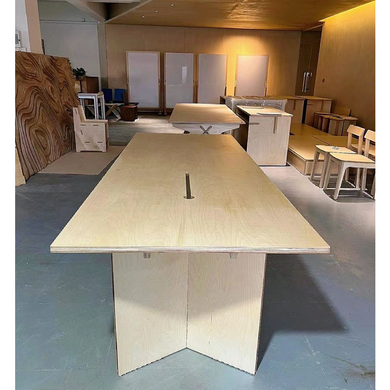 简约实木办公电脑桌会议长桌创意工作台长方形洽谈桌大型培训桌子