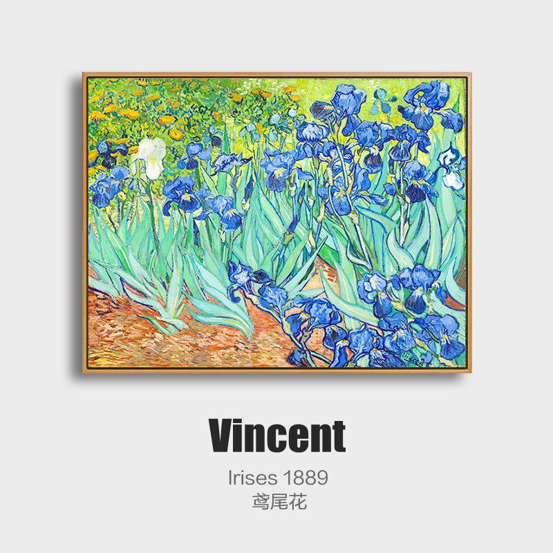 梵饰画客厅挂画鸢尾玄卧室沙发背景现代卉壁画