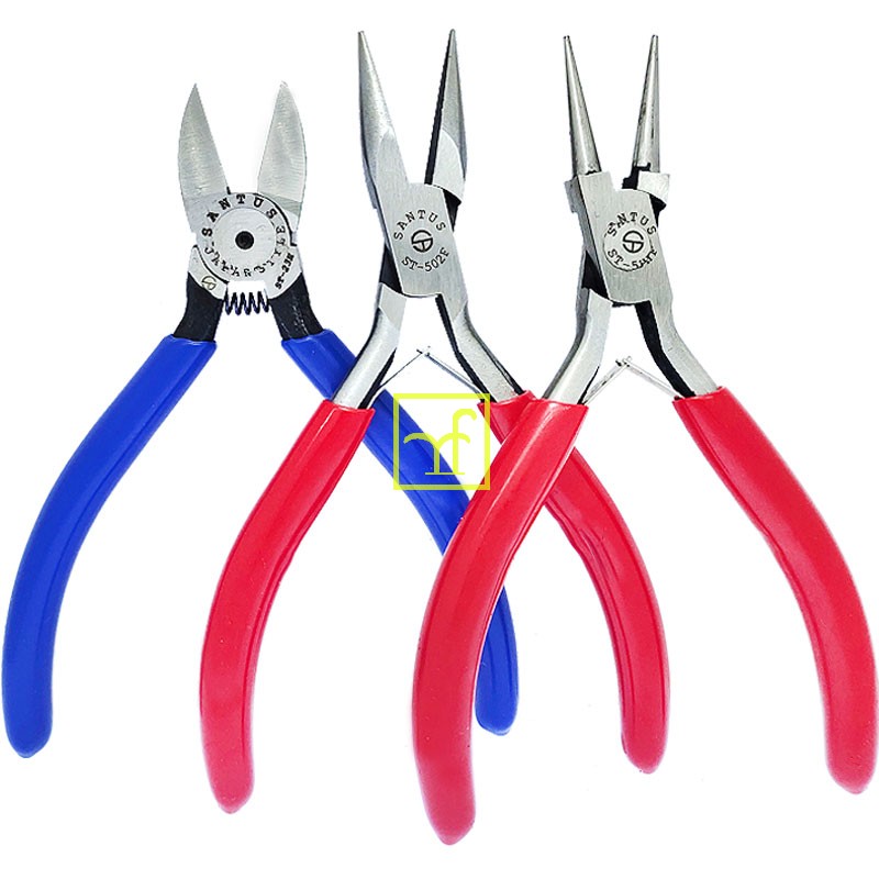 SANTUS山特斯无齿尖咀钳尖嘴夹元圆咀钳扁咀坩无牙钳无齿水口剪钳