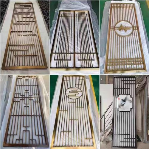 格栅入户客厅遮挡玄关装饰铁艺屏风隔断酒店镂空背景墙