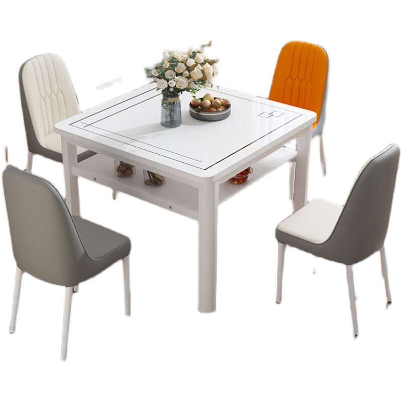 钢化玻璃餐桌椅四方桌小户型家用吃饭桌子饭店正方形餐桌,住宅家具,玻璃餐桌,淘宝优惠券,粉丝福利购,淘宝优惠卷