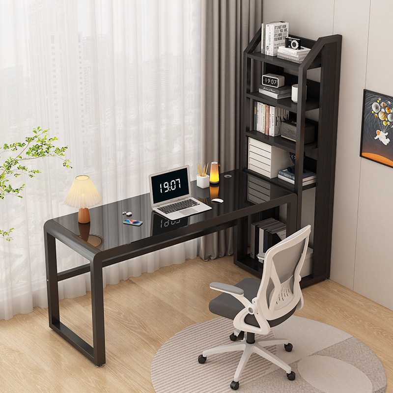 书桌学生家用书架ll桌台式钢化玻璃学习书桌办公桌子,住宅家具,电脑桌,淘宝优惠券,粉丝福利购,淘宝优惠卷