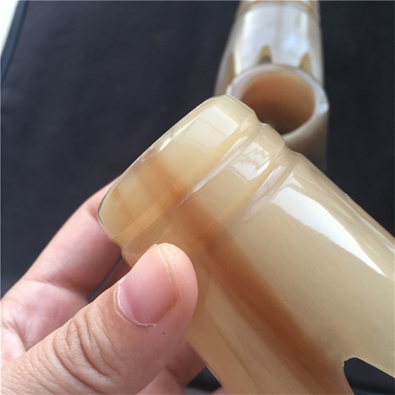 角艺轩天然白牦牛角洗头梳宽齿点穴按摩头皮推胆经防静电防脱发纯