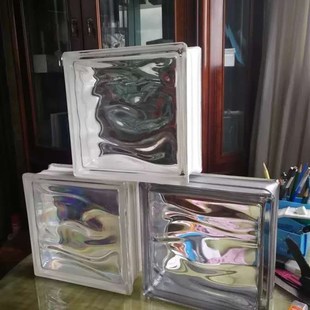 超白意大利oioli梦幻纹方形品质玻璃砖墙玄关水晶墙