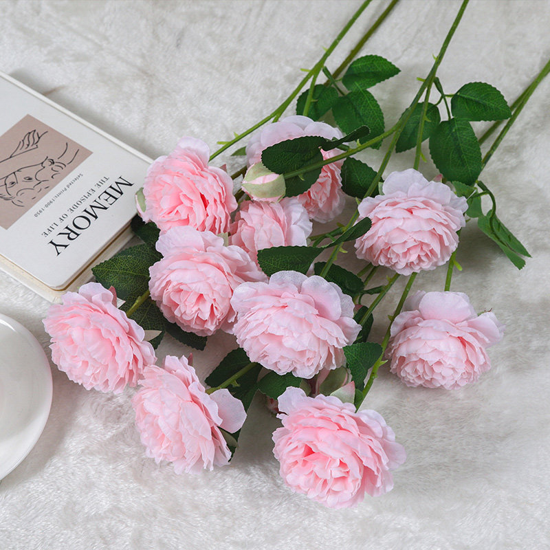 仿真牡丹客厅插装饰摆设塑料假干束高档餐桌玫瑰,家居饰品,仿真花/假花,淘宝优惠券,粉丝福利购,淘宝优惠卷