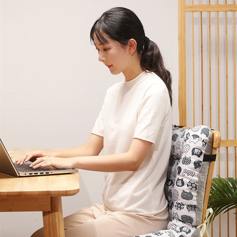 椅垫座椅靠背宿舍椅子坐垫靠垫一体屁垫椅子垫冬季办公室久坐护腰