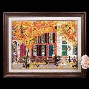 蒙娜丽莎邻里之秋拼图相框.*.邻里的秋天拼图框裱框画框