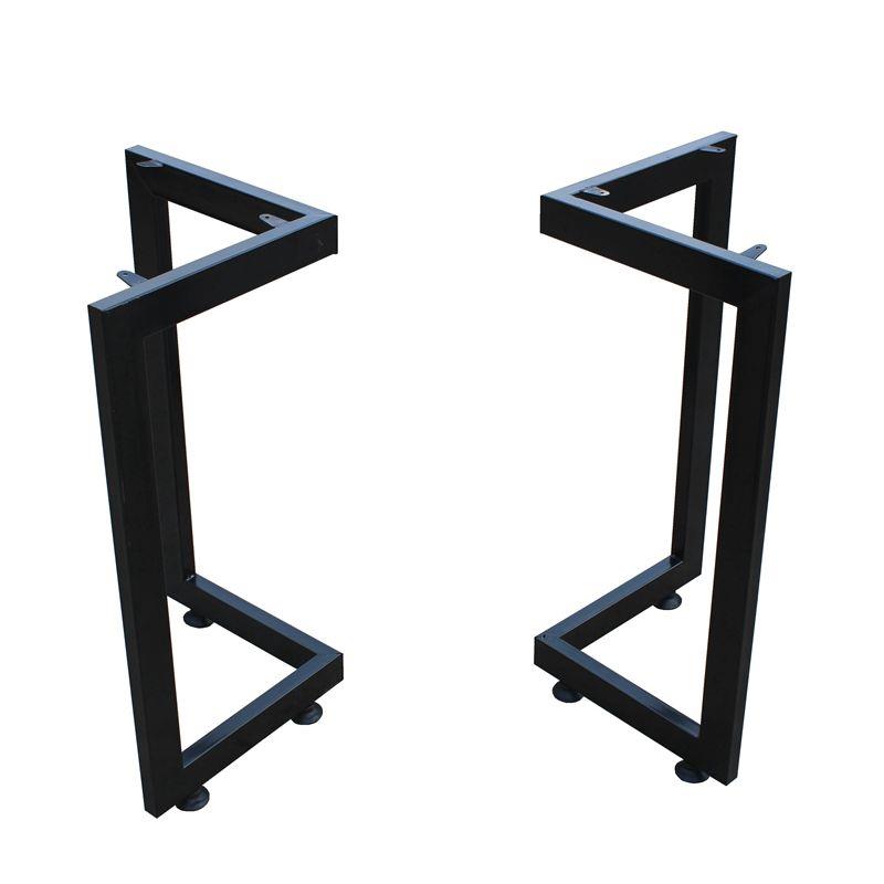 定制铁艺餐桌腿支架大理石岩板大板办公会议桌腿茶几吧台支撑脚架