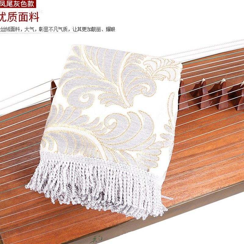 通用型古筝罩绸缎色刺绣琴披罩防尘古筝罩子 防尘罩古筝盖布